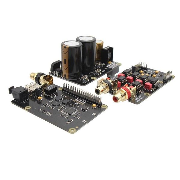 Freeshipping Raspberry Pi Kit X10 Hifi Audio Kit-B X10 DAC Placa de expansão X10-PWR Placa de fonte de alimentação X10-I2S Board para Raspberry P Remf