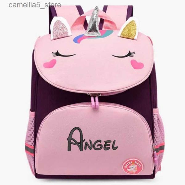 Rucksäcke Benutzerdefinierter Name Kinderrucksack Mädchen Schulrucksack Vorschule Kindergarten Kleinkind Stickerei Name BookBag Q231108