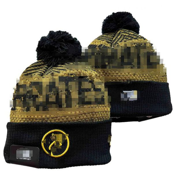 Korsanlar Beanies Pittsburgh Bobble Hats Beyzbol Top Kapakları 2023-24 Moda Tasarımcı Kova Şapkası Şapkalı Örgü Sahte Pom Beanie Noel Spor Örgü Şapkası A0