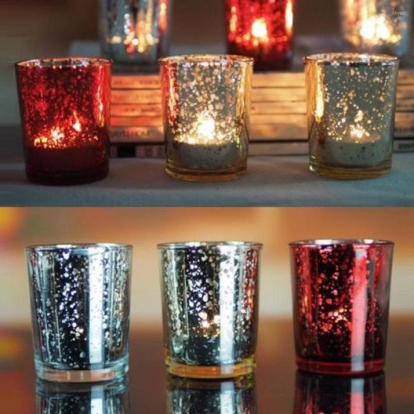 Kerzenhalter für Hochzeitsfesthalter Home Decor Mosaik Glas Teelicht Votive Bar