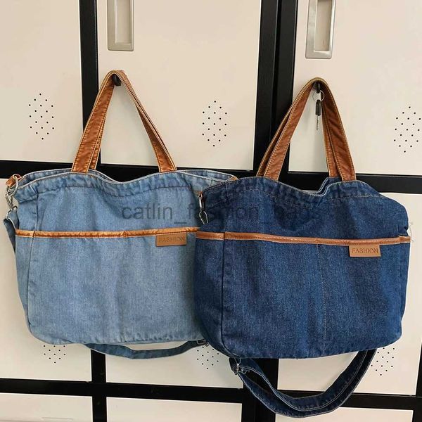 Umhängetaschen Denim Soulder Bag Reißverschlusstasche Multifunktionale Messenger Bag für den täglichen Gebrauch Bagcatlin_fashion_bags