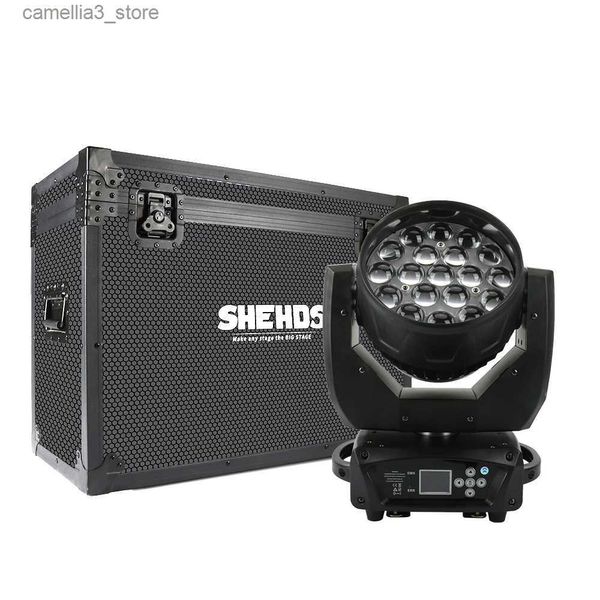 Подвижные фары SHEHDS LED Beam+Wash 19x15W RGBW Zoom Lighting Для профессиональных сценических представлений Бары Вечеринки Ночные клубы DJ Disco Q231107