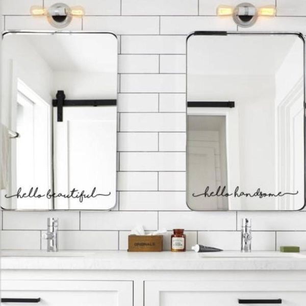 Adesivos de parede yoyoyu inspirador espelho decalque adesivo motivacional para a decoração de banheiro em casa pequeno j804