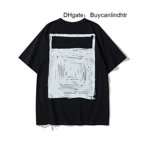 newChao Brand Off Style Weiße Sommer-T-Shirts Rendering Graffiti Arrstyle Lovers Baumwoll-Kurzarm-T-Shirt mit Rückseite Herrenhemd UUZ4