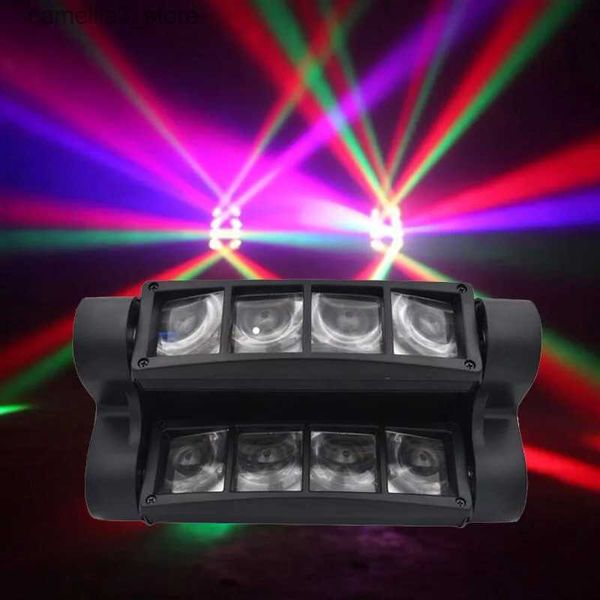 Moving Head Lights Mini LED 8x10W RGBW Moving Head Light LED Spider Beam Stage Lighting DMX 512 Spider Light Bom para DJ Nightclub Party Q231107