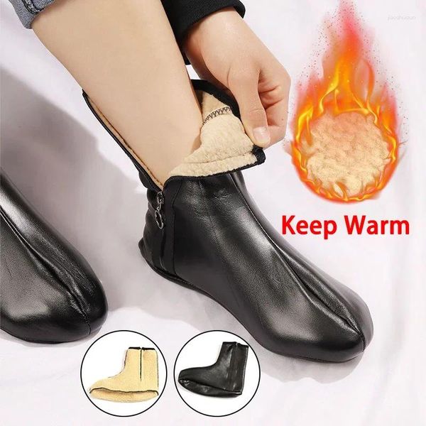 Mulheres meias homem preto unisex couro térmico elástico mini shorts inverno plutônio tapete sapatos longo aquecimento velo veludo anti-deslizamento mulher