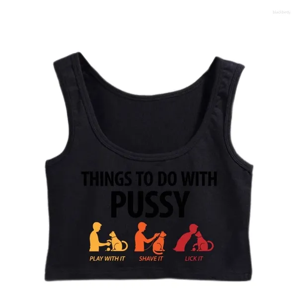 Damen Tanks Lasting Charm Tank Top „Things To Do With Pussy“.