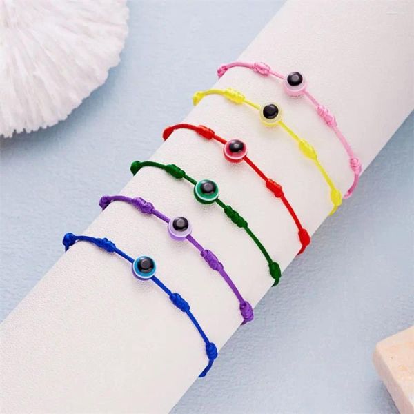 Charm-Armbänder, elegante blaue Augen, handgefertigtes Armband für Frauen und Mädchen, Dämonenauge, geflochtenes Handseil, verstellbarer Glücksschmuck, Geburtstagsgeschenk