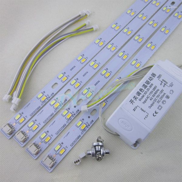 Luzes de teto 3set 52cm LED PCB Placa de luz SMD 5730 Faixa diminuída 8W 16W 24W 32W Mix Color Pannel com tubo de motorista