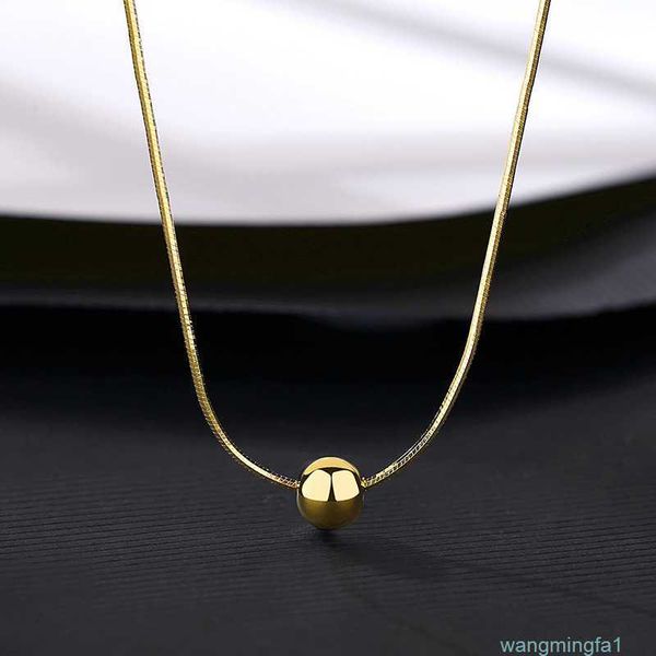 Colares de pingente a última tendência pequena bola pingente moda feminina marca de luxo banhado a ouro 18k cobra colar feminino s925 prata colar corrente jóias de alta qualidade