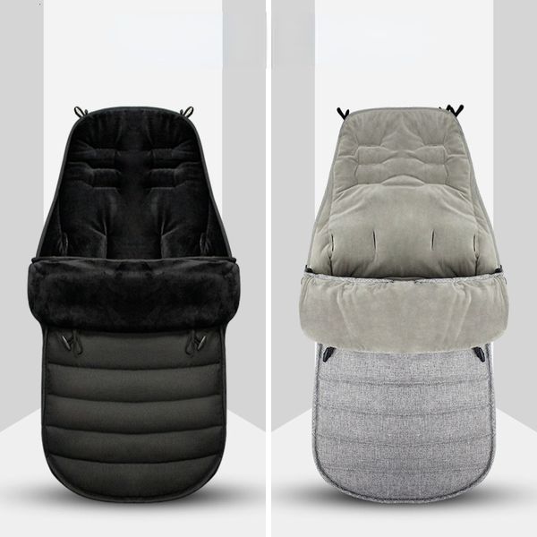 Schlafsäcke Outdoor Born Baby Kapuze dick solide winter weich bequem Bollerwagen Schlafsack warm Bollerwagen Fußabdeckung 230407