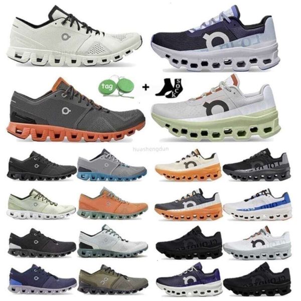 Designer 1 em Nova X Cloud On Cloudmonster Sapatos Mulheres Sapatilhas Onclouds Treinadores Todos Preto Branco Glaciar Cinza Meadow Greenblack Cat 4s TNs Sapatos TN