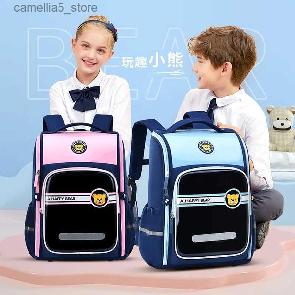 Zaini impermeabili per bambini Borse da scuola ragazzi ragazze bambini Zaino per scuola primaria in pelle pu ortopedico zainetto per bambini mochila infantil Q231108