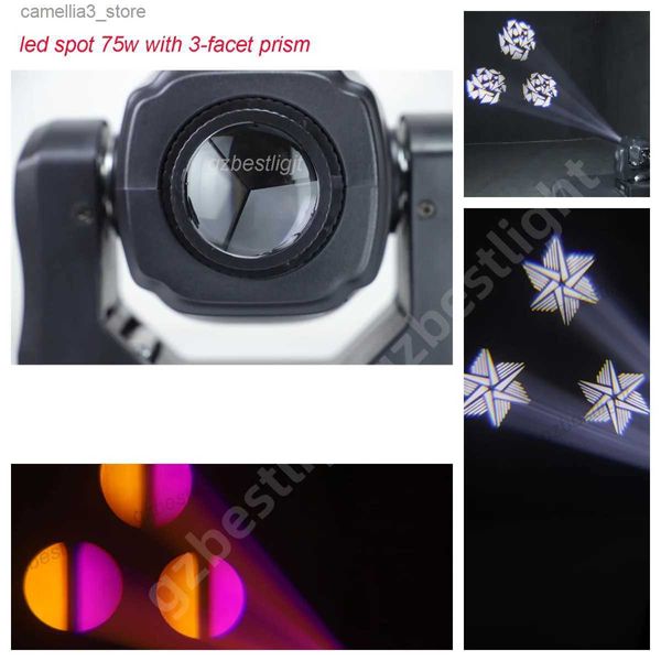 Hareketli Kafa Işıkları 75W 3-Facet Prism ile Hareketli Kafa Aşaması Işığı Prism11 Kanalları 8 GOBO DESENLERİ 60W SPOTLIGHT DMX Kontrolü Q231107