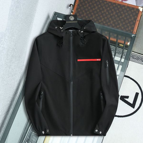 Herrenjacken Luxus-Designer-Mantel Uni-Jacke Schwarz Außenwaterfeste Jacke Reißverschluss Windbrecher Schichten Größe M-3xl PR101