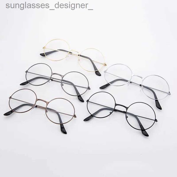 Sonnenbrillen Frames neue falsche Gläser koreanische Version Flach Objektiv ohne Grad modische Retro -Kunst -Runde Rahmen Brille Framel231107