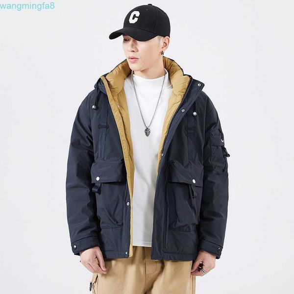 Piumino da uomo Calore invernale High Street Trendy Brand Design ampio oversize Versatile X3wy