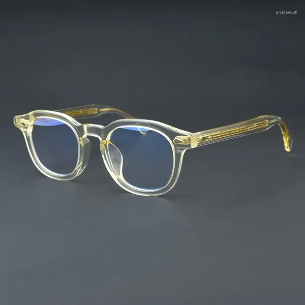 Occhiali da sole Montature di marca Occhiali da vista Telaio da uomo Lettura Rotonda 2023 Acetato Retro Classic Grandi occhiali da vista Occhiali miopia Occhiali da donna