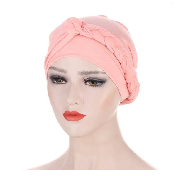 Bola Caps 2023 Bandanas Mulheres Stretchy Turbante Chapéu Muçulmano Headband Warp Feminino Chemo Hijab Knotted Cap Adulto Cabeça Envoltório para