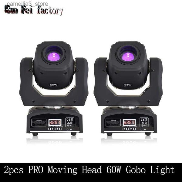 Moving Head Lights LED Spot Rotating Disco Light Alta Qualidade Moving Head 60W Lyre Gobos DMX Stage Effect Para DJ Party Show Wedding Q231107