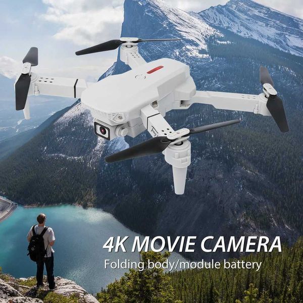 Drohnen Drohne 4K Dual HD Kamera UAV One-Key Return Arm Quadrocopter Faltbar WIFI Mobile Steuerung LED Licht Musik MV Produktion R231107