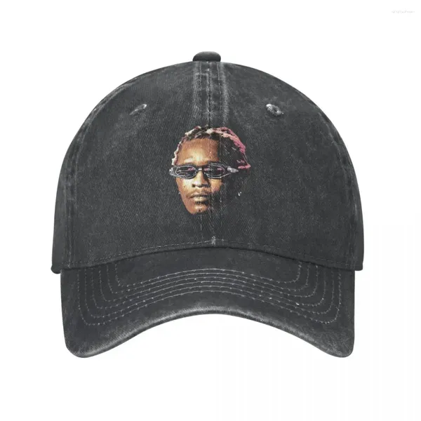 Ball Caps Young Thug Rap Beyzbol Sırassız Balıkçıl Yıkanmış Saldırıcı Snapback Hat Unisex Style Açık Antrenmanlar