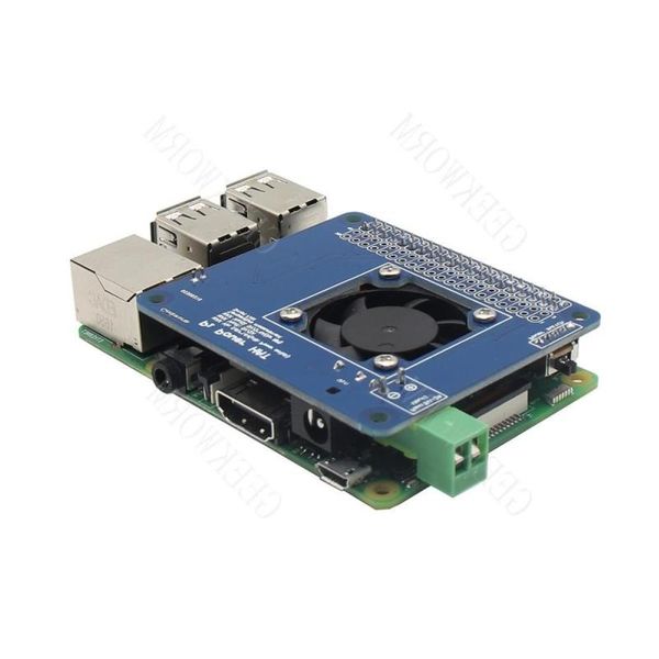 Freeshipping Raspberry Pi 3 Modell B/2B Programmierbare Smart Temperature Control Fan Power Hat Board | Eingang 6V~14V | DC 5V Max 4A Ausgang Cfcmr