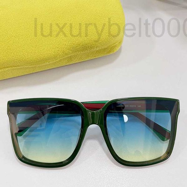 Occhiali da sole Designer donna occhiali da sole moda classico shopping quadrato uomo rosso verde strisce lettere dorate guida auto occhiali da vacanza UV400 con scatola E8NY
