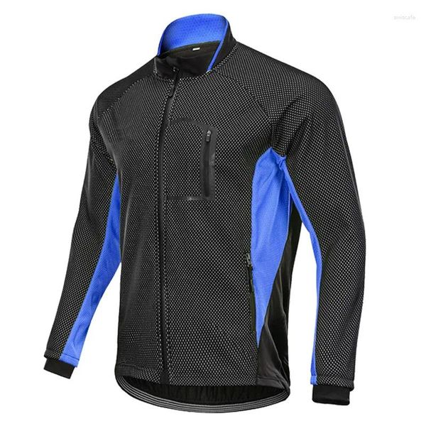 Jaquetas masculinas inverno camisa de ciclismo manga longa velo térmico jaqueta bicicleta roupas à prova vento frio wearre engrenagem