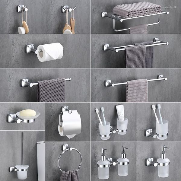 Set di accessori per il bagno Accessori per il bagno Portasciugamani a parete in acciaio inossidabile cromato Pendente in carta