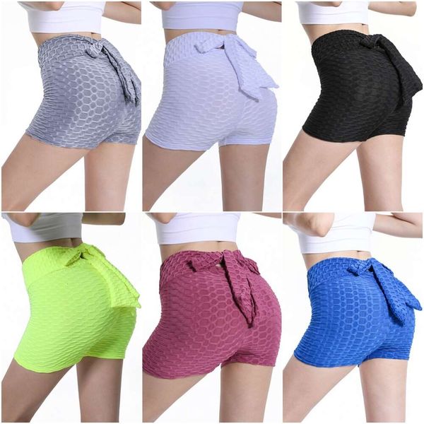 Lu Align Mulher Shorts Ginásio Twerk Mulheres Esporte Lemons Wear Senhoras Leggings Push Up Fitness Back Bow Design Calças Quentes Esporte Lemonswear Mulheres Ginásio Lemon Lady Gry Sports Girls