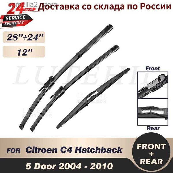 Limpadores de pára-brisa dianteiro traseiro conjunto de lâminas de limpador para Citroen C4 Hatchback 5 portas 2004-2010 2005 2006 MK1 Pára-brisas 28 