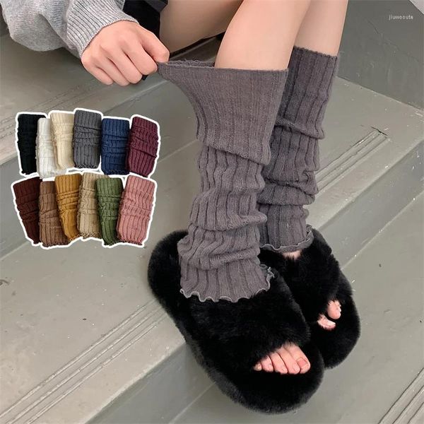 Frauen Socken frauen Herbst Winter Koreanischen Stil Einfarbig Knie Für Lange Warme Mode Leggings Weiche Strümpfe