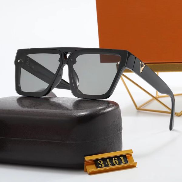 Óculos de sol quadrados para mulheres Classic Letter Designer Sunglasses Moda Moda Homens com óculos pretos de molduras brancas copos