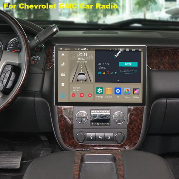 13.3 polegadas 2din estéreo unidade de carro DVD Multimedia Player para Chev GMC Android Radio GPS CarPlay Android Auto FM WiFi