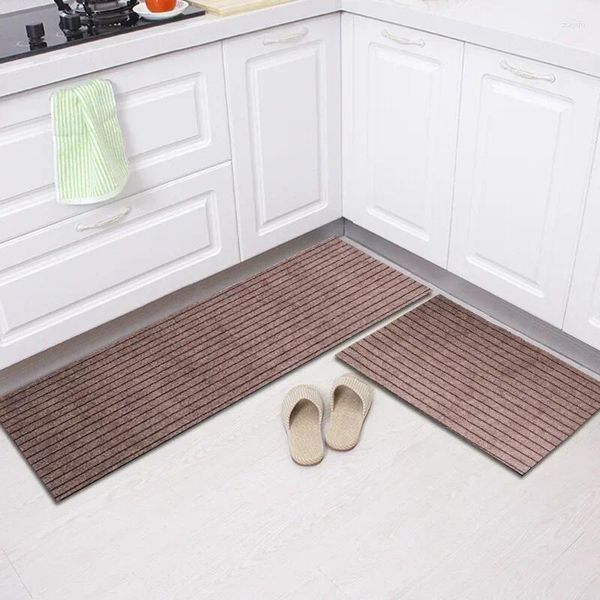 Halılar 2pc Banyo Banyo Mat Halı Süper Emici Mutfak Halıları Ayak Slip Anti-Slip Yağ geçirmez Giriş Kapatan Koridor Koşucu Halı