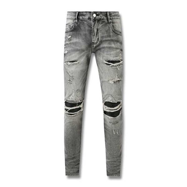 2023 Новые мужские джинсы с дырками, светло-голубые, темно-серые, итальянские брендовые мужские длинные брюки, уличная джинсовая одежда, узкие прямые байкерские джинсы для D2 TopK7SN