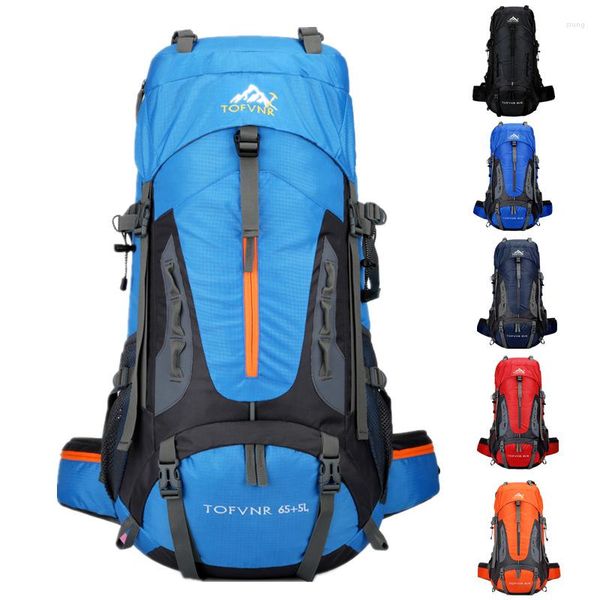 Rucksack 65L Große Camping Reisetasche Herren Damen Gepäck Wandern Umhängetaschen Outdoor Klettern Trekking Männer Reisen