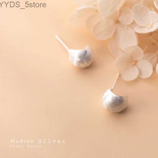 Stud Modian Hot 925 Sterling Gümüş Geometrik Kamber Saplama Küpe Kadınlar Moda Düzensiz Basit Kulak Pin Kore Stil Güzel Takı YQ231107