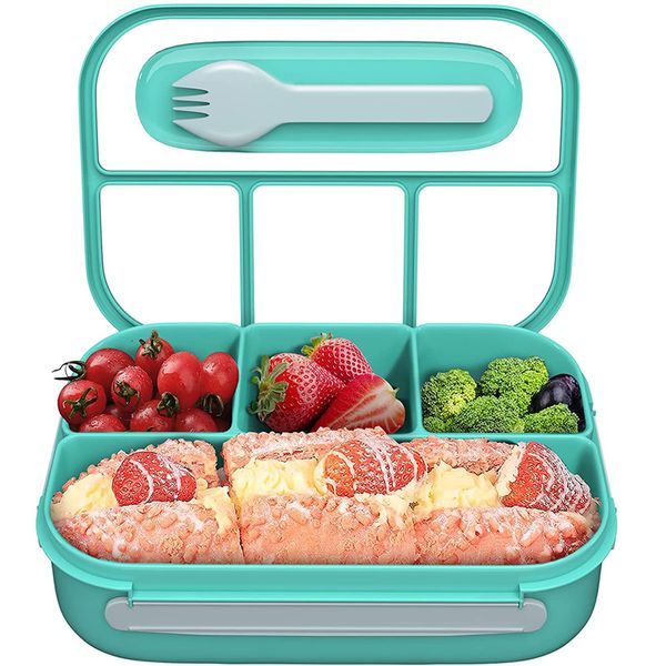 Bento Kutular 1300ml Mikrodalga Öğle Yemeği Kutusu Taşınabilir Gıda Konteyneri Sağlıklı Öğle Yemeği Kutusu Ofis Okulu Çocuk Öğle Yemeği Kutusu 230407