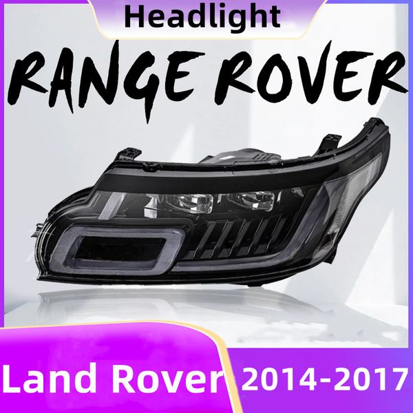 Faróis de carro para range rover 2014-20 17 farol led modificação montagem esportes lente dupla luzes diurnas farol de sinal frontal