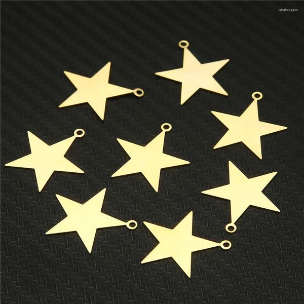 Encantos 10 pçs/lote atacado estrela de bronze para jóias diy fazendo pingentes acessórios artesanais