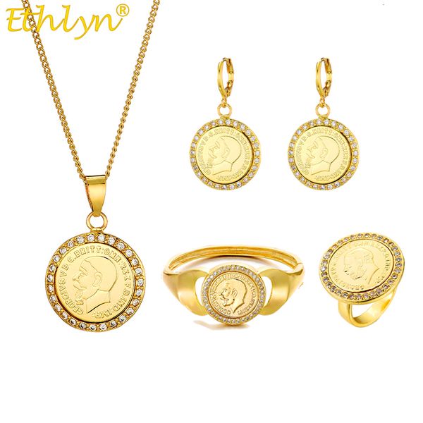 Altri gioielli set di colori oro ethlyn George v Horse Sword Set for Women Necklace Bangle di orecchini My454 230407