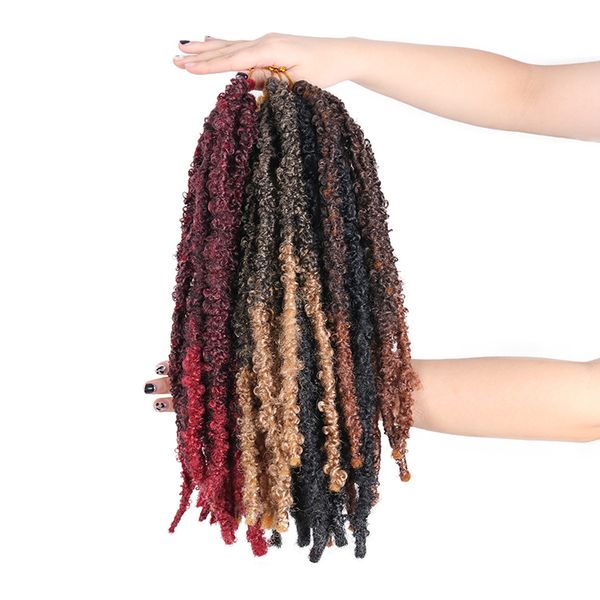 Farfalla Locs Crochet Trecce Capelli Estensione sintetica dei capelli Fatto a mano 2 colori tono Lungo 20 pollici Distressed Faux Locs Capelli all'uncinetto