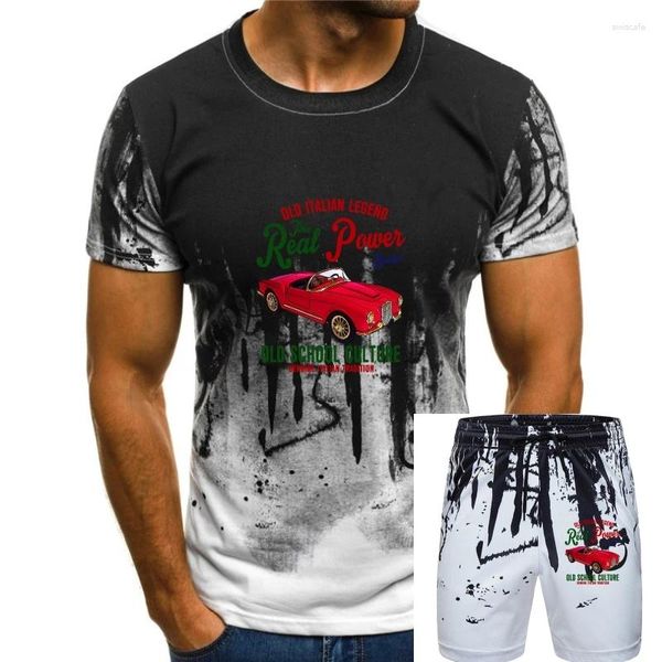 Herren-Trainingsanzüge, Sommer-Stil, individuelles Shirt-Design, italienisches Vintage-Auto B24 – Baumwoll-T-Shirt