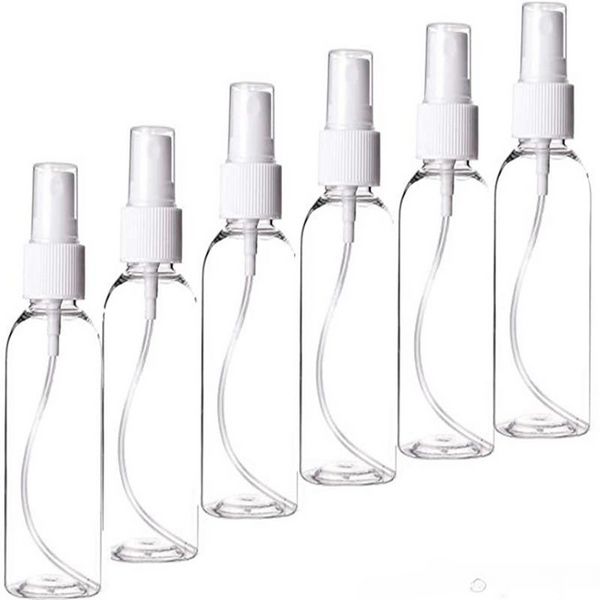 Mini flaconi spray a nebulizzazione extra fine di qualità con pompe atomizzatrici per oli essenziali Profumo da viaggio Trucco portatile Bottiglia di plastica PP/PET 60ml 2OZ