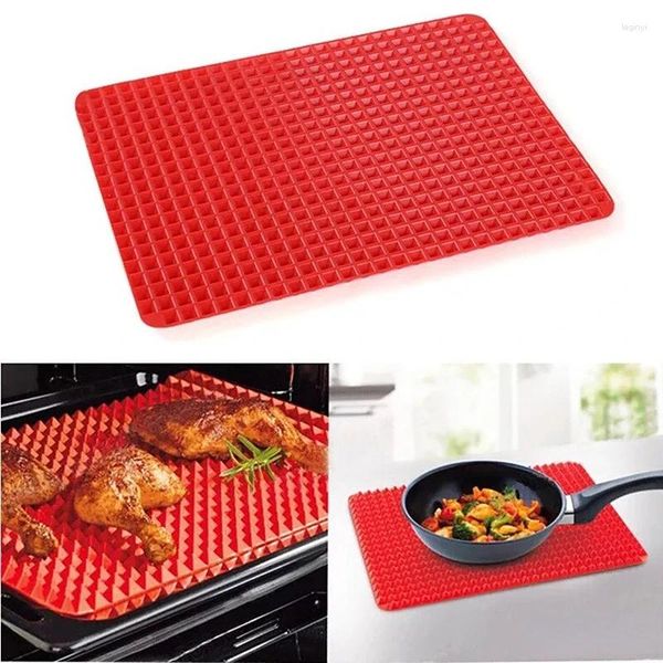 Pişirme Aletleri Çok Fonksiyonlu Barbekü Pizza Mat Bakeware Silikon Piramit Mikrodalga Fırın Placemat Tepsi Mutfak Aksesuarları