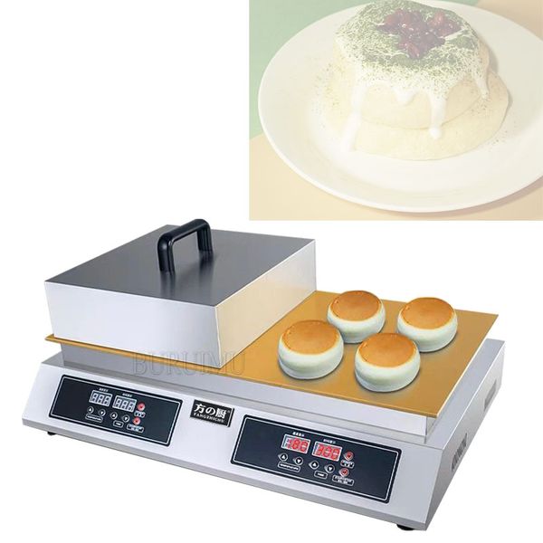 Dijital Japon Kabarık Sufle Çift Pan Kek Maker 220V Elektrik Sufle Makinesi Kabarık Krep Makine Mutfak Ekipmanları