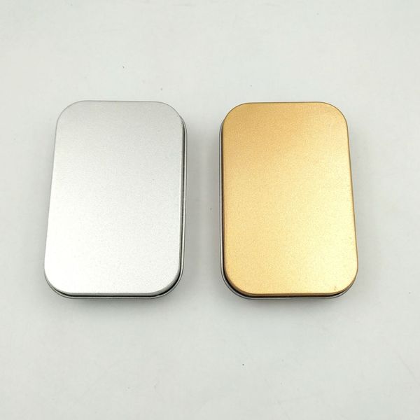 Popolare scatola di latta vuota custodia in metallo argento / oro organizer Stash per soldi moneta caramelle chiavi U disco cuffie confezione regalo dh86