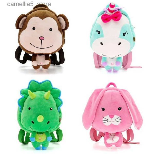 Zaini Zaino in peluche per cartoni animati Neonata Ragazzo carino Borsa anti-smarrimento Imbracatura di sicurezza per bambini Guinzaglio per bambini Zaino per asilo Q231108